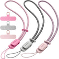 SURPHY 3 Pack Phone Wrist Strap, Phone Lanyard with Cellphone Tether Tab | Phone Strap Charm, Camera Wrist Strap with 2-Color Braided, Phone Wristlet, Wrist Lanyard for Case by SURPHY