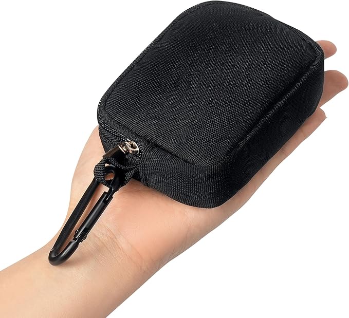 2-Piece Mini Pouch with Carabiner Clip, Unisex Small Organizer Case for Electronics, Makeup, and Accessories (Black) - Image 6