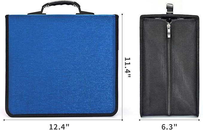 alavisxf xx CD Case, 432 Capacity Nylon Heavy Duty Organizer Wallet for Car | CD DVD Binder, Portable Handle, Zipper Closure, Anti-Slip Sleeves, Movie Media Disc Storage, for Home Office Travel - Image 4