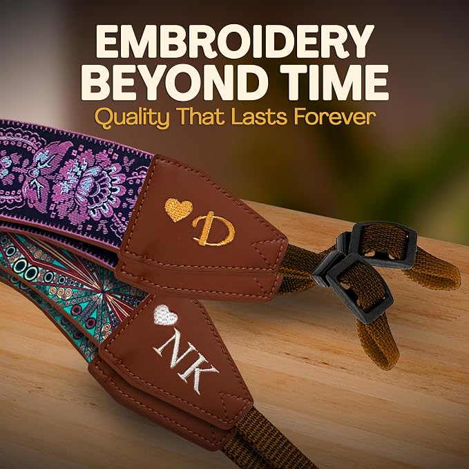 Art Tribute Custom Camera Strap Retro Pink - Add Your Text and We Make It Especially For You Get Your Own Personalized Gift Camera Strap, No Shipping Cost! - Image 4