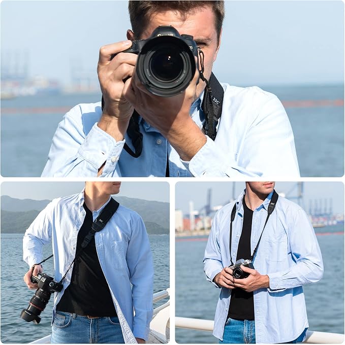 JJC DSLR Camera Neck Strap, Neoprene Shoulder Strap for Canon Nikon Sony | Camera Strap with Quick Release, Adjustable, for Canon Rebel T7 EOS R50 R6 R5 5D 6D Nikon D850 D7500 D5600 D3500 - Image 5