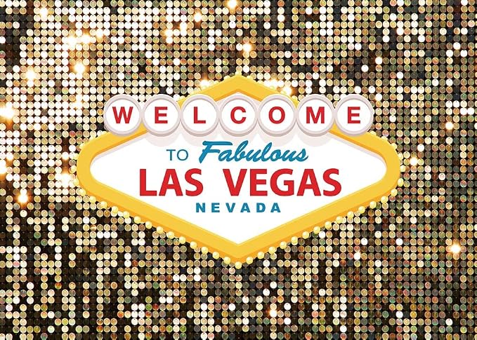 Welcome to Las Vegas Photo Background Fabulous Casino Poker Movie Themed Photography Backdrops 5x3ft Vintage Costume Dress-up Birthday Prom Ceremony Baby Shower Banner Supplies Props Vinyl - Image 9