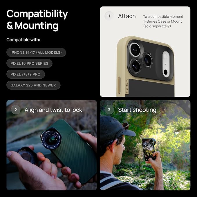 Moment 16mm Wide Lens for iPhone – T-Series & M-Series Mobile Lens for Ultra-Wide Photos & Videos (T-Series II) - Image 8