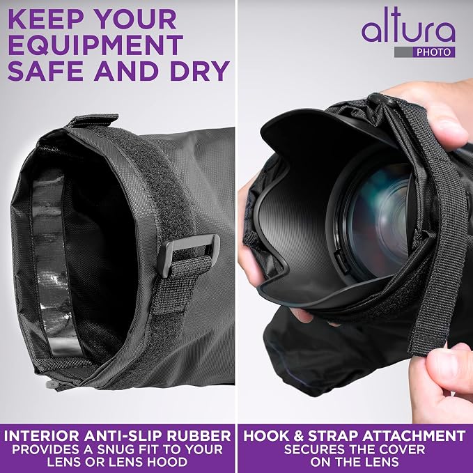 Altura Photo Camera Rain Cover, Waterproof Lens Jacket for Canon Sony Nikon | Professional Grade DSLR Weather Gear with Hand Sleeves for R6 Mark II & More - Image 6
