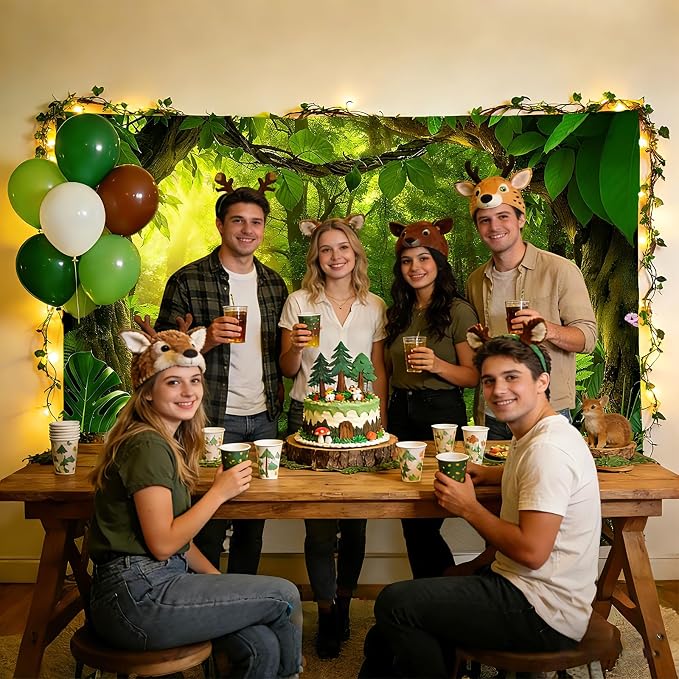 Enchanted Forest Photography Backdrop, Green, Nature Theme, 7x5FT | Jungle Background, Sunlight Woodland Path, Vinyl, for Outdoor Portrait Photoshoot, Party Decor, Photo Booth Prop - Image 4