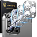 UniqueMe for iPhone 14 Pro Max/14 Pro Camera Lens Protector-Glitter Black | 3 Pack-Acrylic, Not Glass, Case Friendly, Scratch-Resistant, Night Shooting Mode by UniqueMe
