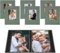 Small 4x6 Photo Album 24 Pockets Linen Cover Gray Green 6 Pack | Linen Cover, Front Window, Portable Mini Picture Book, Travel Wedding Memories by Remowith