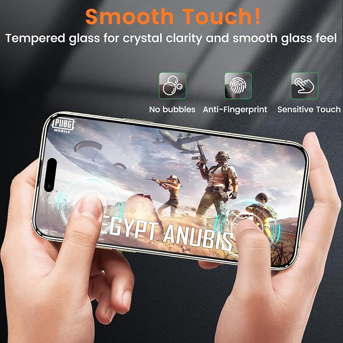 Lesakit 4 Pack Privacy Screen Protector for iPhone 17 Air 6.5-Inch with 4 Pack Camera Lens Protector, Anti Spy Tempered Glass Film 9H Hardness Bubble Free Case Friendly - Image 7