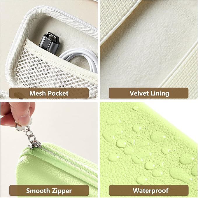 Digital Camera Case for KODAK PIXPRO FZ55/FZ45, Case Only, Mint Green | Fits CAMKORY DC403 and Canon PowerShot ELPH 360 HS Compact Digital Cameras, Small Hard Shell Camera Pouch with Mesh Pocket - Image 6