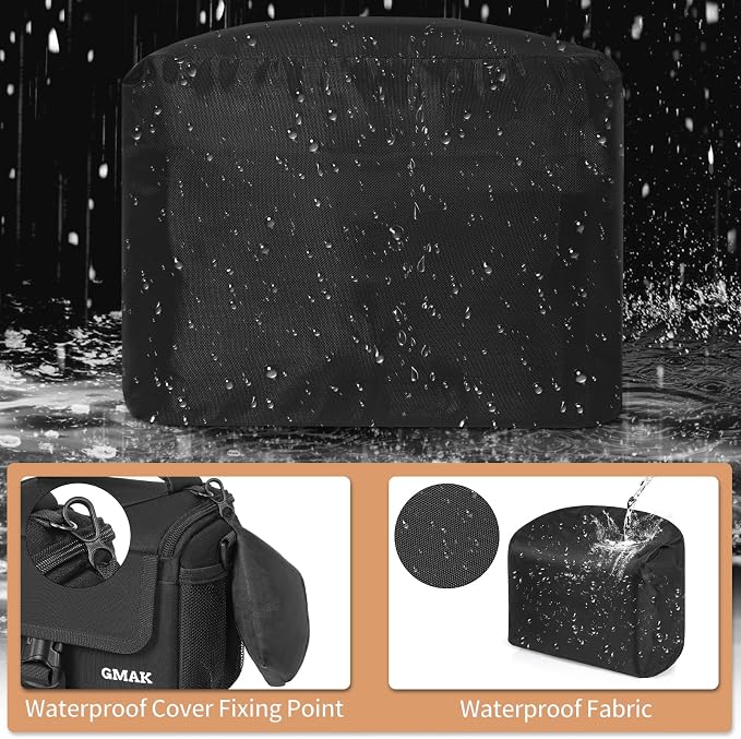 Camera Carrying Case, Camera Storage Bags Anti-Shock Crossbody Camera Case | Digital Camera Case with Rain Cover Compatible for Canon EOS R50 M50 Powershot SX540 SX70, Nikon Coolpix, Sony a6100 a6400 - Image 6