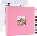 Mublalbum 10x10 Inch 3 Ring DIY Scrapbook Photo Album 40 Pages, Pink | 3 Ring Binder Scrapbook, Linen Cover, 20 Plastic Sleeves 40 Pages, Memory Book for Wedding, Baby, Family, DIY Projects by Mublalbum