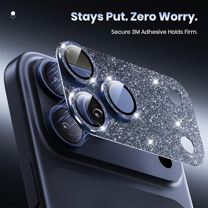 Hoerrye for iPhone 17 Pro Max Camera Lens Protector - 12FT Shatterproof | Military Grade Protection, Strong Adsorption, 9H+ Tempered Glass Camera Screen, Full Protective Cover, Case Friendly - Image 5