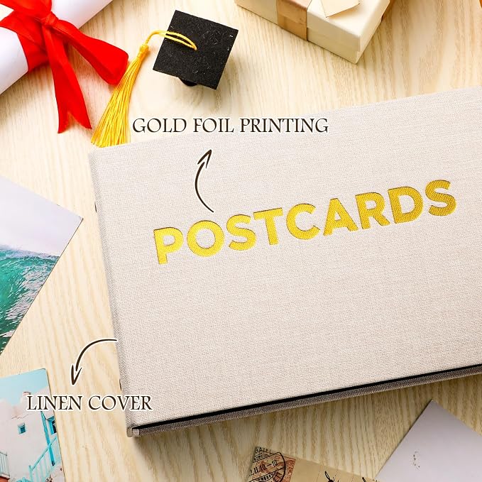 Spiareal Post Card Organizer Set Greeting Card Holder 6 x 8 Inches 100 Pages Stamping Binder Album Display Organization Storage for Memory Greetings Photo Gift - Image 3