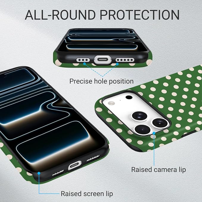 TPU Phone Case for iPhone 17 Pro, MagSafe Wireless Charging Compatible, Shockproof Slim Fit Protective Cover with Anti-Yellowing & Raised Camera Protection (Point 1, iPhone 17 Pro(6.3")) - Image 3