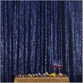 Poise3EHome 7FT x 7FT Sequin Photography Backdrop Curtain for Party Decoration, Navy Blue by Poise3EHome