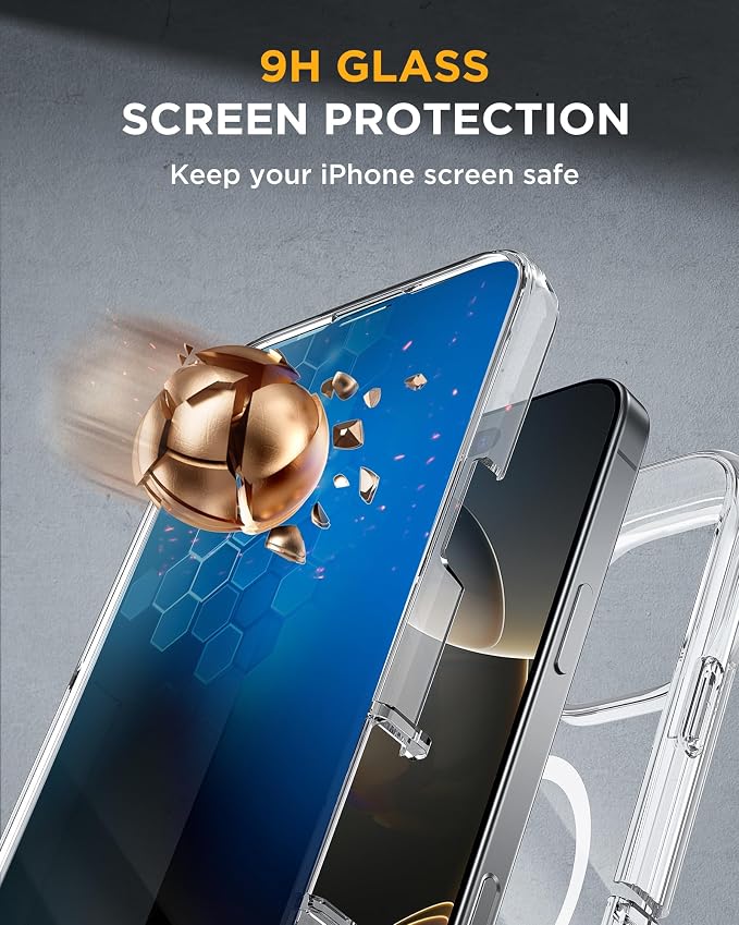 miracase Privacy for iPhone 16 Pro Max Case, 25° Anti-Spy, Clear | Built-in Privacy Screen Protector, Compatible with MagSafe, Full Camera Protection, 360° Full Body Shockproof Phone Case 6.9" - Image 3