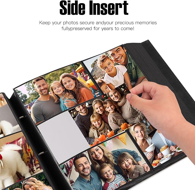 Extra Large Capacity 4x6 Photo Album, Holds 1000 Photos, Beige | Linen Hardcover, Horizontal & Vertical 4x6 Pockets, Removable Acid-Free Pages, Front Display Window, Family, Wedding & Travel - Image 5