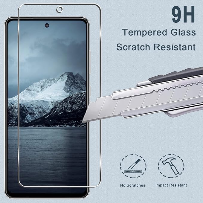 [3+3 Pack] Galaxy A52 5G Screen Protector + Camera Lens Protector, 9H Tempered Glass Film, Scratch Resistan, Easy Installation, Bubble Free, HD Screen Protector for Samsung Galaxy A52 5G/4G/A52s 5G - Image 3