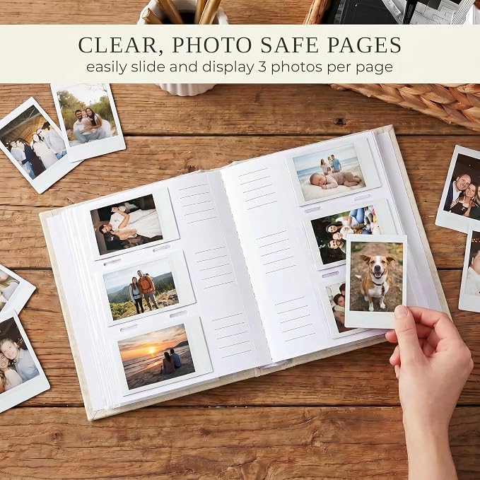 Beautiful Polaroid Photo Album for Instax Mini - Velvet Cover, 60 Pages | Holds Your Polaroid Pictures - Ideal Wedding Guest Book and Keepsake with Secure Elastic Band to Preserve Precious Memories - Image 9