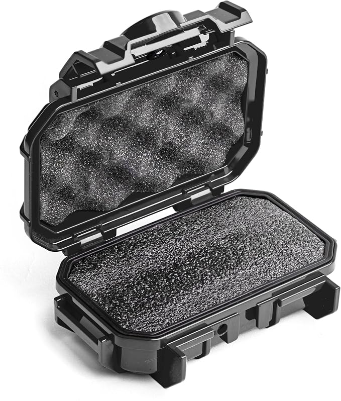 Evergreen Dry Box Tech Organizer – For Camera, Cables, Hard Drives, Memory Cards, Keys, Compatible with GoPro, Airtags (Small, PROFoam, Orange) - Image 8