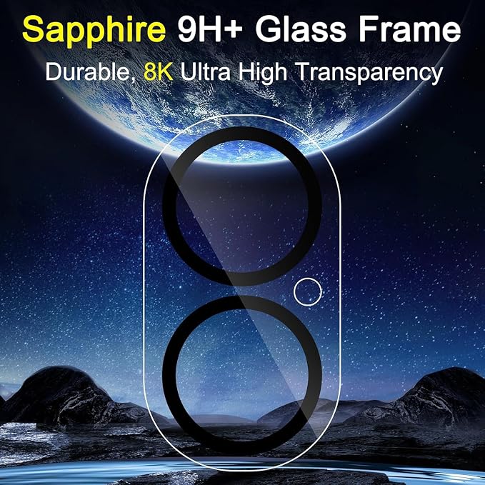 Ferilinso Camera Lens Protector for iPhone 17/16/16 Plus, Tempered Glass | 6 Pack, 9H+ Military-Grade Shatterproof Camera Cover, Case Friendly, HD, Anti-Scratch, No Flash Glare for Night Shooting - Image 6
