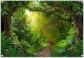 7x5ft Jungle Forest Photography Backdrop Rainforest Background | Tropical Kids Adults Party Supplies, Natural Scenery Banner, Safari Photo Booth, Polyester, Grommets, 1PC by Swepuck
