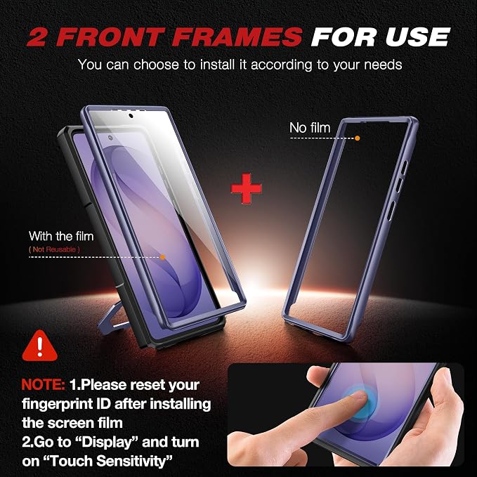 TONGATE Magnetic Stand for Samsung Galaxy S26 Ultra Case, Compatible with Magsafe, [Camera Cover & 2 Front Frames][Military Drop Protection] S26 Ultra Case Built-in Screen Protector & Belt Clip,Cobalt - Image 5