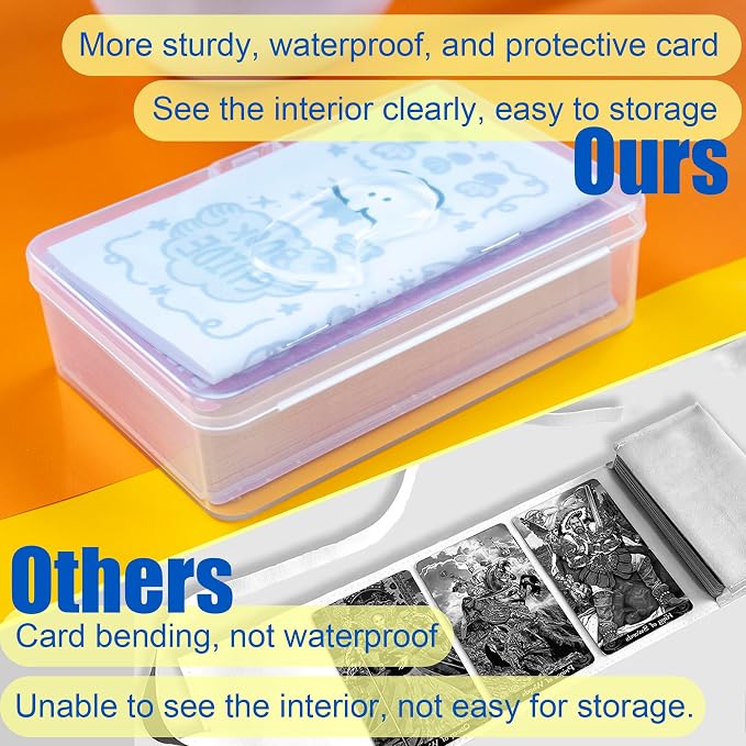 JINUPHION 3 Pcs Tarot Card Case, Tarot Card Holder for 4 3/4"×2 3/4" Standard Tarot Cards, Plastic Clear Card Deck Box Storage, Playing Card Case for Large-sized Cards,5" ×3 1/4" ×1 3/8" (NO Cards) - Image 5