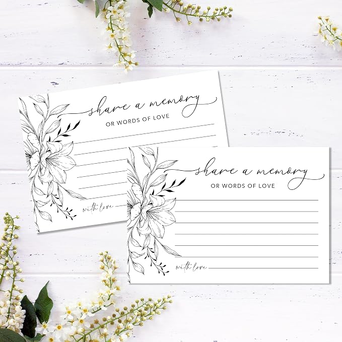 Share A Memory Cards for Celebration Of Life - Set of 50 Memorial Cards for Weddings, Anniversaries, Memorials, Funerals, Birthdays, Graduation, Retirement, Going Away -A10 - Image 5