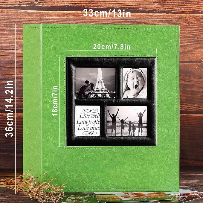 Ywlake Photo Album 4x6 1000 Pockets Photos, Extra Large Capacity Family Wedding Picture Albums Holds 1000 Horizontal and Vertical Photos Green - Image 5