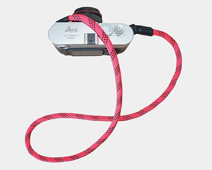 Camera Strap Vintage 100cm Nylon Climbing Rope Camera Neck Shoulder Strap for Micro Single and DSLR Camera (Pink) - Image 3