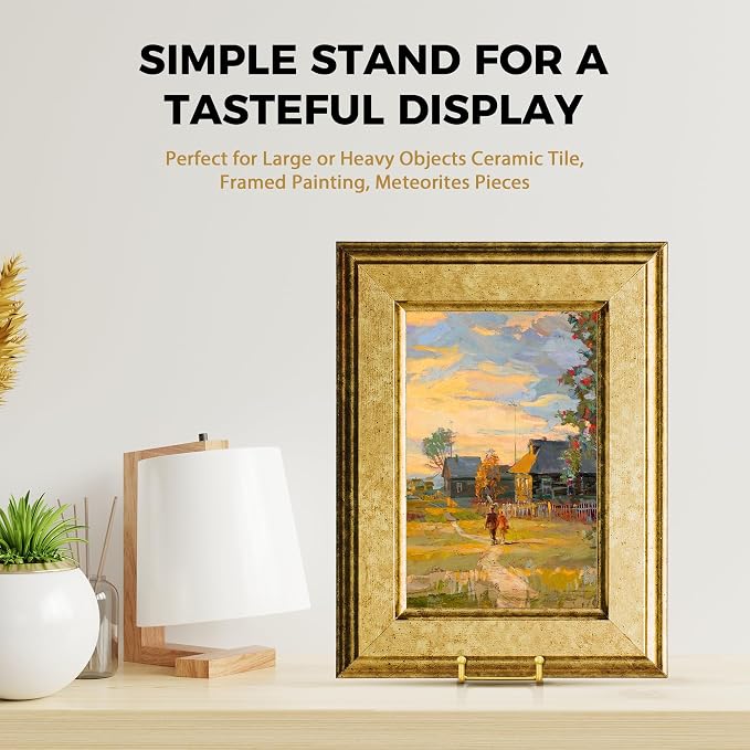 TR-LIFE 14 Inch Gold Metal Plate Stand (2 Pack) - Heavy Duty Display Easel for Large Plates, Frames, Platters and Art - Image 5