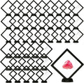 FairySandy 60 Pcs Floating Display Case Box, 4.33 Inch, Black | 3D Floating Frames with PE Film for Challenge Coin, medal, Jewelry Storage Box, Small Display Holder, Stand Base Included by FairySandy
