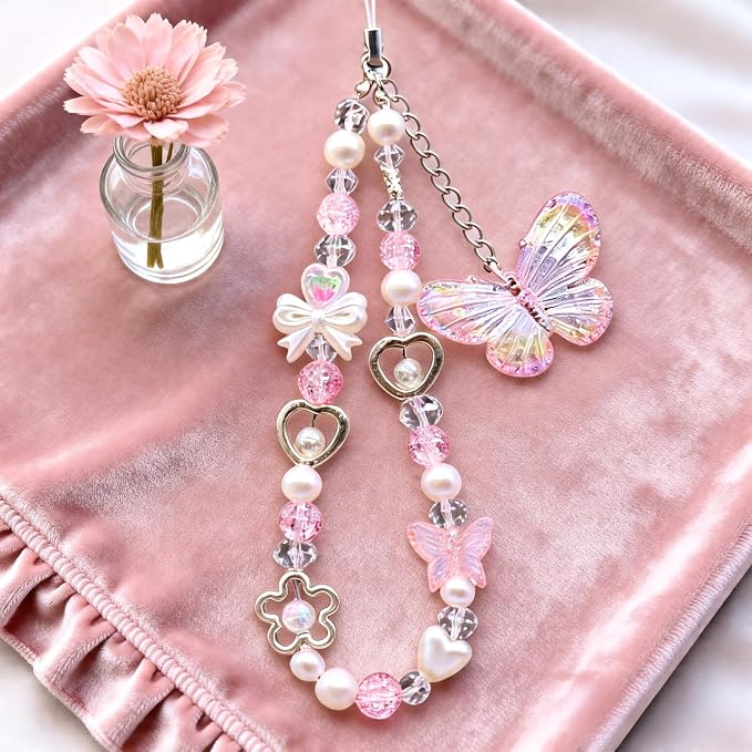 Beaded Camera Wrist Strap Cute Digital Camera Charm Lanyard, Phone Wristlet Charms, Phone Chain for Camera - Image 4