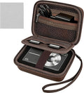Comecase Camera Case for Kodak PIXPRO FZ55/FZ45, Coffee Brown | Hard EVA Shell, Padded Divider and 2 SD Card Slots Organize a Compact Camera, Charger and Cable for Travel, Case Only by COMECASE