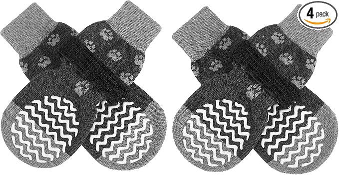 EXPAWLORER Anti Slip Dog Socks to Prevent Licking Paws, Dog Shoes for Hot Pavement, Dog Booties for Small Medium Large Senior Dogs, Traction Control Boots & Paw Protectors for Hardwood Floors by EXPAWLORER