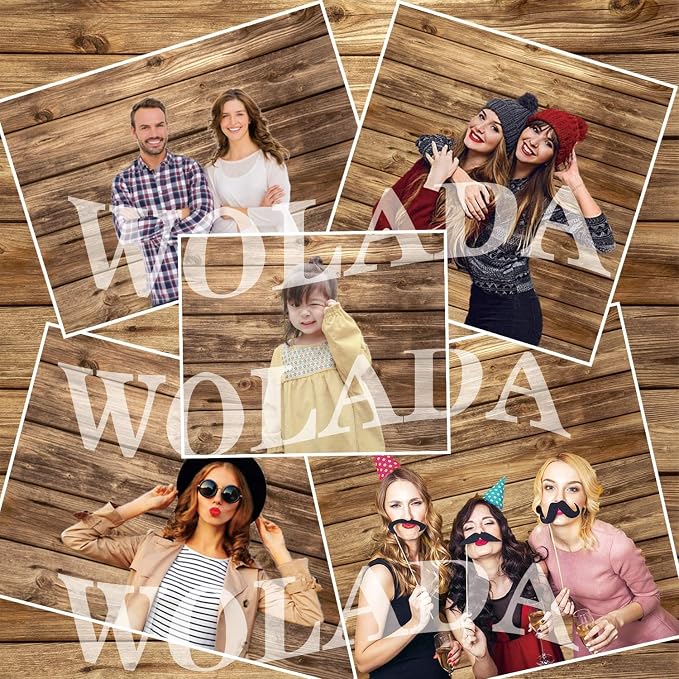 8x8FT Rustic Wood Wall Backdrop Natural Brown Wooden Board Photography Background Baby Shower Birthday Party Cake Table Decoration Banner Backdrops Photo Booth Prop 11839 - Image 4