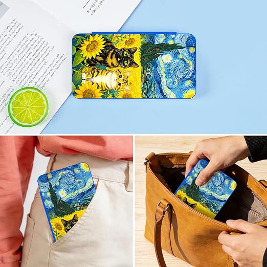 PERFECTSIGHT Switch Game Card Case for Nintendo Switch 2 Lite OLED, Switch 2 Game Holder Cartridge Case for Game Cards and 48 SD Cards, Cute Kawaii Portable Compact Storage Box, Sunflower Cats - Image 7