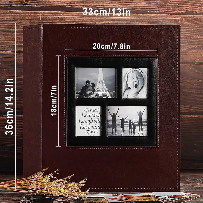 Ywlake Photo Album 4x6 1000 Pockets Photos, Extra Large Capacity Family Wedding Picture Albums Holds 1000 Horizontal and Vertical Photos Brown - Image 5
