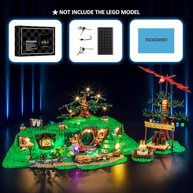 YEABRICKS LED Light Kit for Lego Lord of the Rings: The Shire 10354 | Beginner-Friendly DIY LED Light Kit for Lego 10354, Ideal Home Decor & Birthday Gift for Fans (Model Not Included) - Image 6