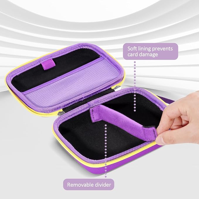 ProCase Hard Playing Card Game Carrying Case, Holds 300+ Cards -Purple | Travel Storage Box, Compatible with UNO, Five Crowns, SKYJO, PlayMonster and More Card Games, Case Only - Image 3