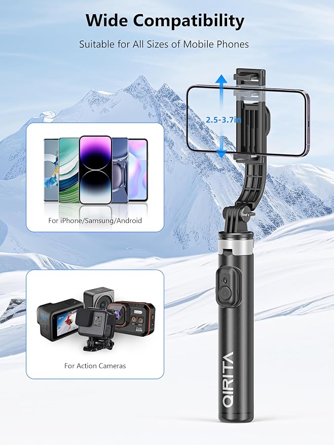 Selfie Stick & Phone Tripod, All in 1 Selfie Stick with Remote, Phone Travel Tripod Stand for Video Recording, Live Streaming, Photograph, Group Photo, Vlog Compatible with All Cellphones - Image 6