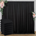 30 ft x 10 ft Wrinkle Free Black Backdrop Curtain for Parties, 6 Panels 10ft Polyester Black Photo Backdrop Drapes for Graduation Birthday Wedding Party Stage Curtains, Thick Bulk Background Curtains by Outpain
