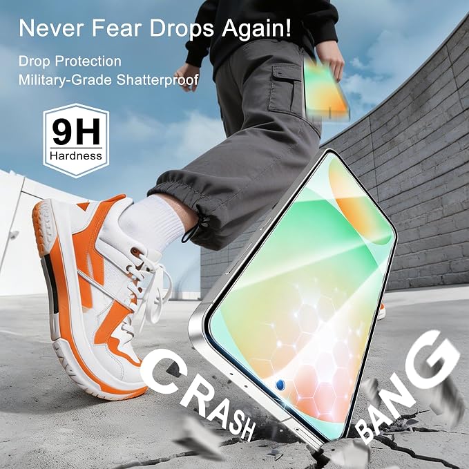 3 Pack for Samsung Galaxy S24 FE Screen Protector, 9H Tempered Glass Full Coverage, Case Friendly, HD Clear, Anti-Scratch, Fingerprint Compatible, Bubble-Free for S24 FE 5G 6.7” - Image 2