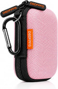 Pink Mini Hard Earbud Case, Small Portable Rectangle Carrying Case Pouch | Small Hard Case for Apple Airpods, Earpods, Samsung Galaxy Buds, Earbuds, Earplugs, In Ear Monitor, USB Cable, Flash Drive by CoolteeProvider