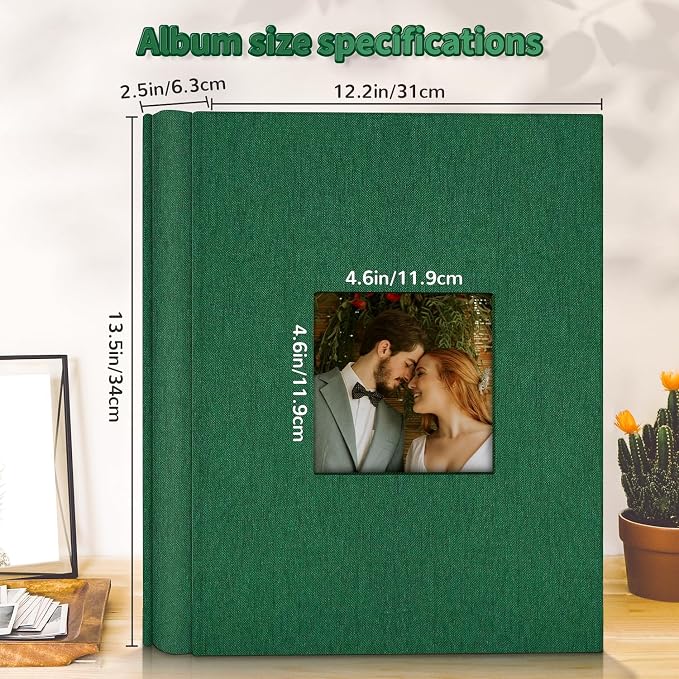 Artfeel Photo Album 4x6 with 600 Pockets,Slip-in Picture Albums,Linen Cover Memory Book with Front Window,White Page Vertical Photo Book for Wedding,Family,Anniversare,Baby,Vacation - Image 3