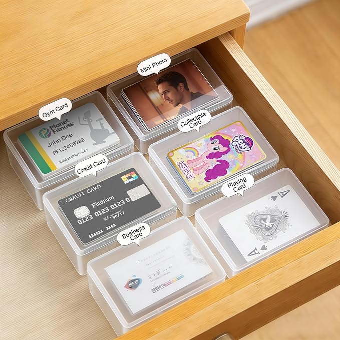 2PCS Card Cases for UNO Cards and Playing Cards, High Capacity Clear Storage Boxes for Trading Cards & More (Card Not Included) - Image 7