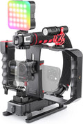 Zeadio Smartphone Camera Stabilizer, All-in-One Video Rig Kit with Phone Cage, RGB Video Light, Microphone, Action Camera Adapter, Compatible with Smartphones, Action Camera, DSLR, Cameras etc by Zeadio