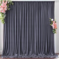 10 ft x 10 ft Wrinkle Free Charcoal Backdrop Curtain for Parties, Dark Grey Polyester Photo Backdrop Drapes for Baby Shower Wedding Engagement Birthday Party Backdrop Stand,5ft x 10ft 2 Panels by Outpain