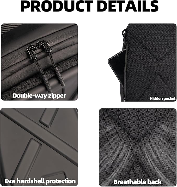 Besnfoto Camera Hard Shell Case Crossbody Camera Sling Bag Small Waterproof Photography Bag for Mirrorless and DSLR Cameras - Image 5